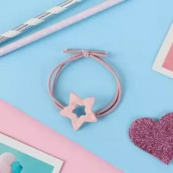 Резинка для волос "Вива" большая звезда, микс