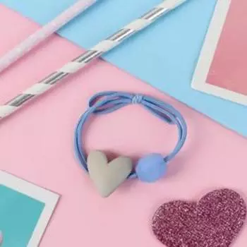 Резинка для волос "Вива" сердечко геометрия. микс