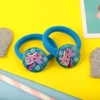 Резинка для волос "Волшебная страна" (набор 2 штуки) единороги, микс