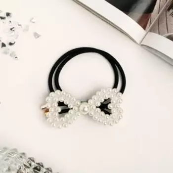 Резинка для волос "Жемчужный рай" бантик