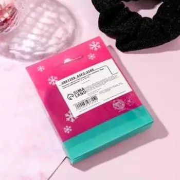 Резинка скранч блестящая в пвс коробке "Ждём тебя на вечеринке", d= 4 см.