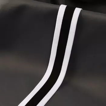 Резинка тканая, мягкая, 40 мм, 4.5±1 м, чёрная, белая