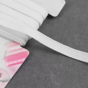 Резинка вязаная, 7 мм, 3.5±0.5 м, белая