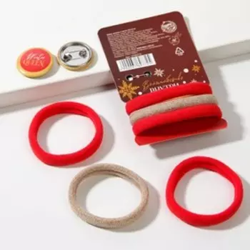 Резинки для волос (3 шт) и значок «Winter queen», набор