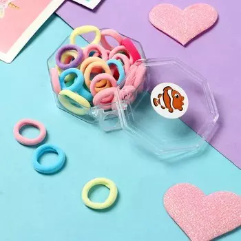 Резинки для волос «Махрушка океан», набор 30 шт., 1.5 см, яркие