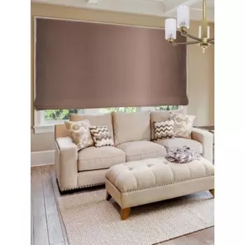 Римская штора Avery верёвочный механизм, 140х190 см, цвет коричневый