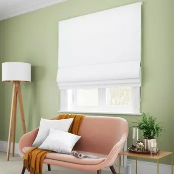 Римская штора «Билли», размер 160х150 см, цвет белый