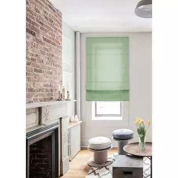 Римские шторы «Лея», 140х175 см, цвет оливковый