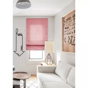 Римские шторы «Натур», 120х175 см, цвет розовый