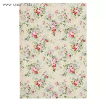 Рисовая декупажная карта "Обои в старинном стиле" плотность 25г/м2, формат А4