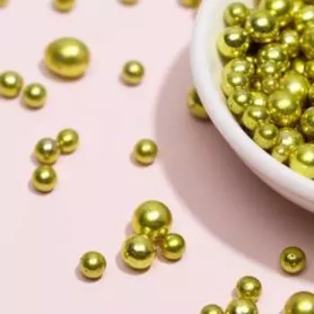 Рисовое драже "Шарики", золото, микс, 50г