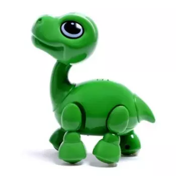 Робот «Динозавр» IQ BOT, интерактивный: реагирует на голос, звук, свет, на батарейках, зелёный