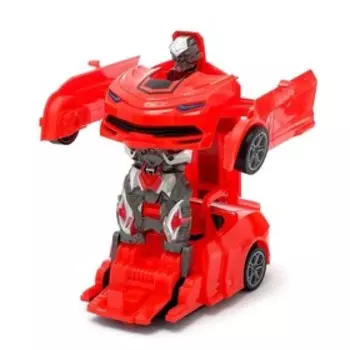 Робот радиоуправляемый «Автобот», трансформируется, работает от батареек, цвет красный