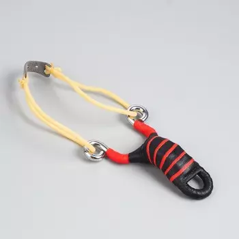 Рогатка металлическая «Паутина» в кожаной оплётке, микс