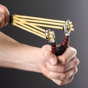 Рогатка металлическая «Зодиак» в кожаной оплётке, микс