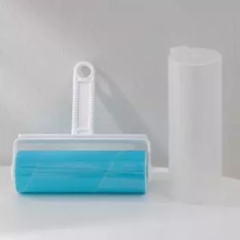 Ролик для чистки одежды в футляре, 1817.56 см, пластик, силикон, голубой