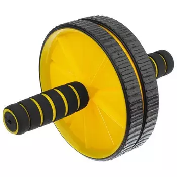 Ролик для пресса ONLYTOP, 2 колеса, цвет чёрный