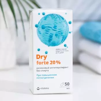 Ролик от обильного потоотделения без спирта Витатека Драй Форте 20%, 50 мл