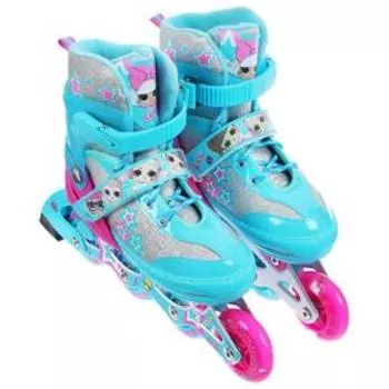 Роликовые коньки LOL, PU колёса со светом, размер XS (26-29)