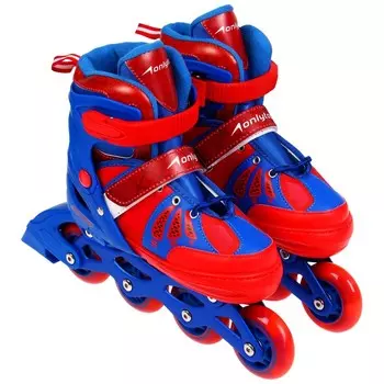 Роликовые коньки раздвижные ONLYTOP, р. 38-41, светящиеся колёса PU 70 мм
