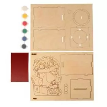 Новогодний набор для творчества. Роспись по дереву копилка «Новогодние чудеса»