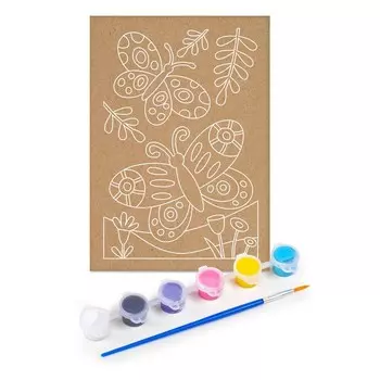 Роспись по дереву «Бабочки», досочка А5, малый конверт