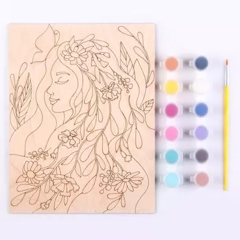 Роспись по дереву. Картина. Цветочное настроение «Цветочные мечты»