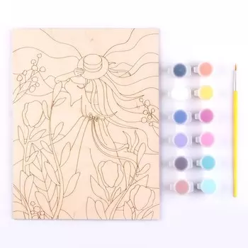 Роспись по дереву. Картина. Цветочное настроение «Летний ветер»