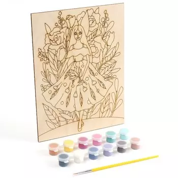 Роспись по дереву, картина «Цветущая поляна»