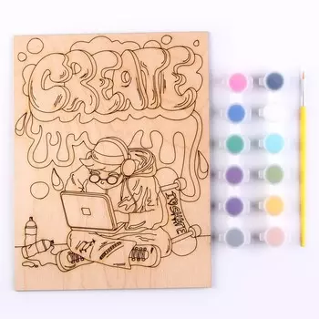 Роспись по дереву. Картина. Уличный стиль»Создавай»