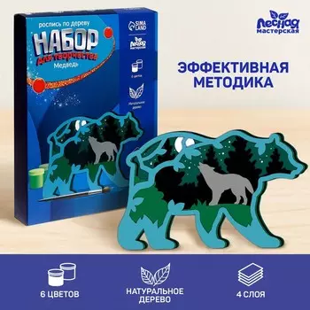 Роспись по дереву «Медведь»