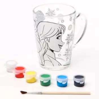 Кружка под раскраску «Анна и Эльза», набор для творчества, Холодное сердце