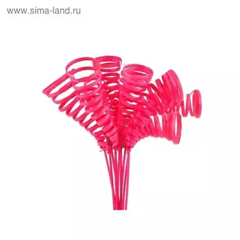 Ротанг конус на пике, 10 шт., розово-красный