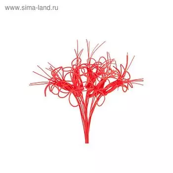 Ротанг, лилии на пике ярко-красные, набор 10 шт