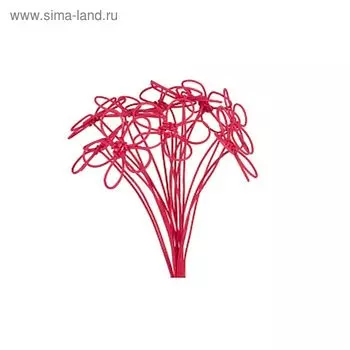 Ротанг, малые на пике, розово-красные, набор 10 шт