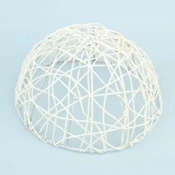 Ротанг полусфера, на каркасе, отбеленная, 20 см
