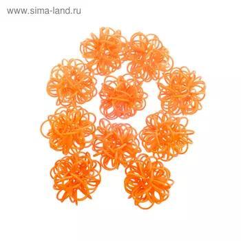 Ротанг шары-петельки, ярко-оранжевый набор 10 шт