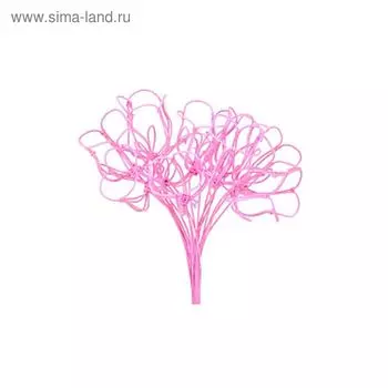 Ротанг, тюльпаны на пике, ярко-розовые, набор 10 шт
