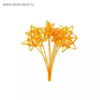 Ротанг, звезды на пике, ярко-оранжевый набор 10 шт