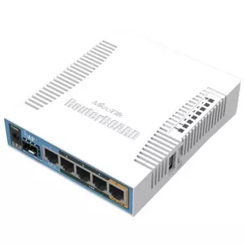 Роутер беспроводной MikroTik hAP ac (RB962UIGS-5HACT2HNT) AC1750 10/100/1000BASE-TX/SFP белы 10047