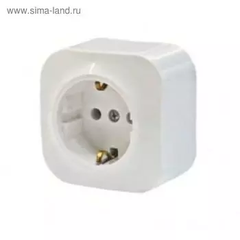 Розетка 1-м ОП Legrand "Quteo ", 16А, с заземл. бел. 782211