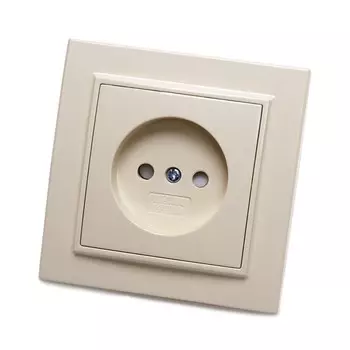 Розетка 1-местная б/з, 250В, 10А, STEKKER серия Эрна, PST10-9009-02, слоновая кость