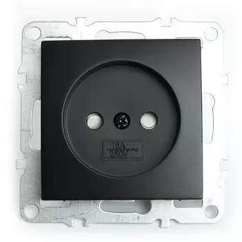 Розетка 1-местная б/з (механизм), 250В, 10А, STEKKER серия Эрна, PST10-9109-03, черный