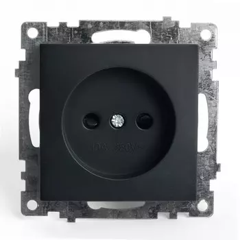 Розетка 1-местная с защитной шторкой (механизм) б/з, 250В, 10А, серия Катрин, GLS10-7109-05, 1022736