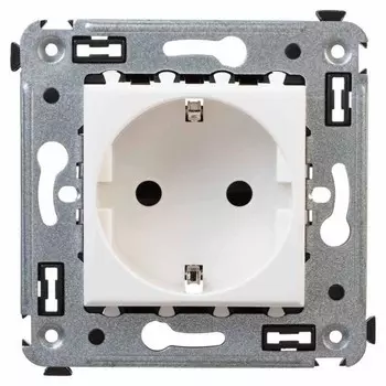 Розетка DKC 4400003 Avanti, СП, «Белое облако», 16А, IP20, 2P+E, цвет белый