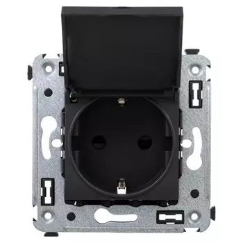 Розетка DKC 4412013 Avanti, СП, «Черный матовый» 1 розетка