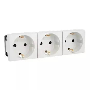 Розетка DKC 45003 Viva 3 розетки,16А, IP20, цвет белый