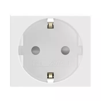 Розетка DKC 45005 Viva 1 розетка, 16А, IP20, 2P+E, с заземлением, цвет белый