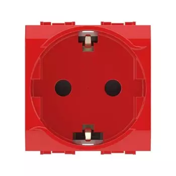 Розетка DKC 76482R Brava, СП, 1 розетка, 16А, IP20, с заземлением