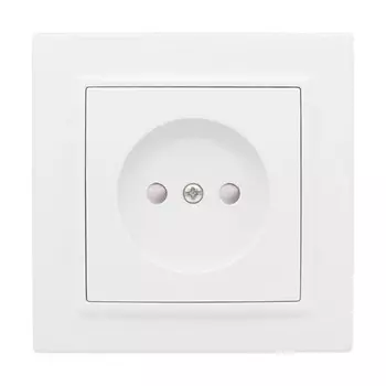 Розетка EKF ERR10-022-100 Basic, СП, 1 розетка без заземления, цвет белый